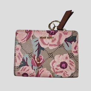 Nine West Pink and Cream Floral Wallet